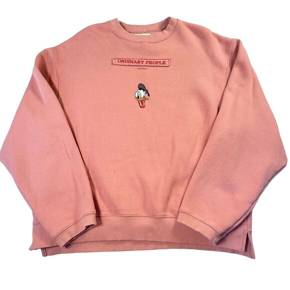 Ordinary People x Disney‎ Sweatshirt Large Donald Duck Graphic Pullover Crewneck - Picture 1 of 9